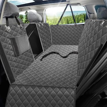 Накладка на сидіння для собак Nzonpet, XL, 100% водовідштовхувальна, з сіткою, антиковзаюча, стійка до подряпин, для позашляховиків та пікапів (сіра)