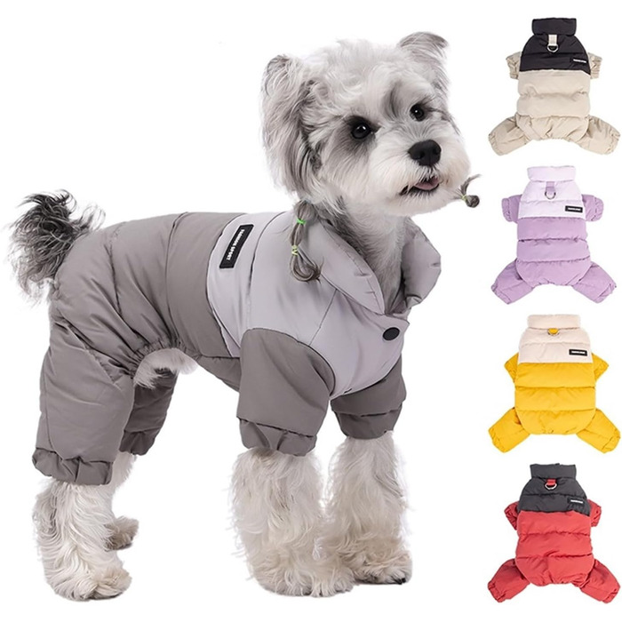 Тепла зимова куртка для собак - водонепроникний костюм для маленьких та середніх собак (жовтий, M)