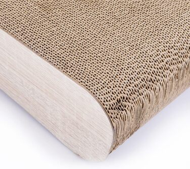 Когтеточка CanadianCat Company Jumbo Wave XXL з натуральним деревним дизайном
