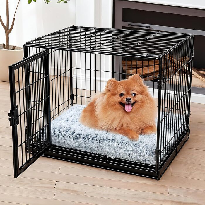 Ортопедичне ліжко для собак DONWEI, м'яке, з плюшем, 75x50x6 см, сірий колір