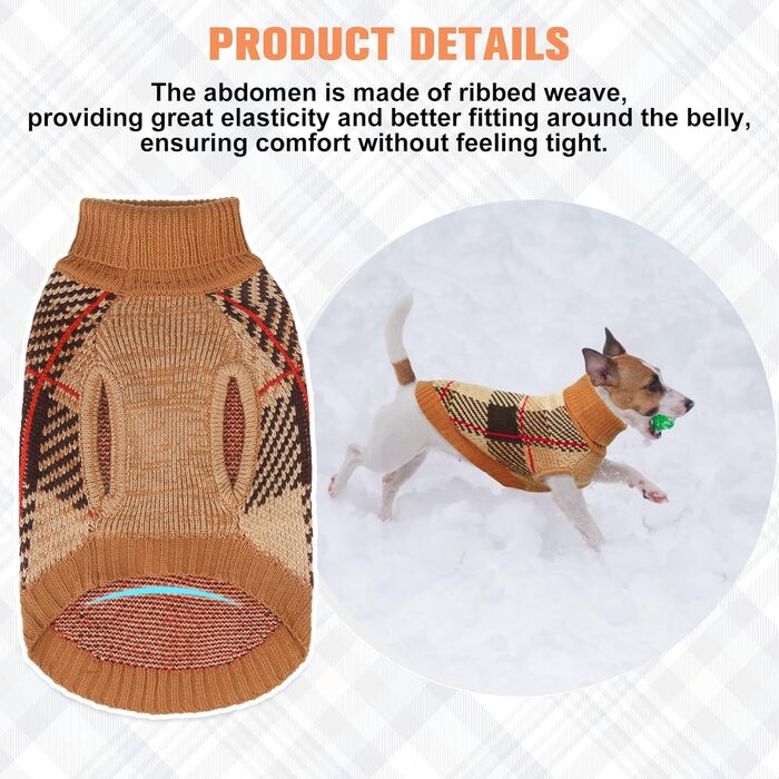 Пуловер для собак маленьких та середніх порід, цуценят, дівчаток та хлопчиків. З коміром-горловиною. Теплий, м'який пуловер для собак та котів. Ідеально для холодної погоди. Розміри: XXS (спинка 8', груди 12', шия 8'), XS (спинка 10', груди 14', шия 9'), 