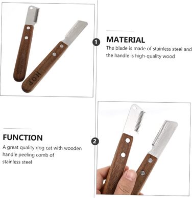 Гребінець для грумінгу собак та котів Sosoport 2St - щітка для вичісування шерсті, нержавіюча сталь