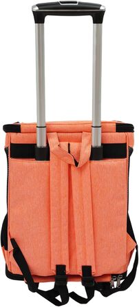 Транспортна переноска для собак та котів з колесами, складана, рюкзак для тварин з телескопічною ручкою, переноска для великих котів та маленьких собак з дихаючою сіткою, рюкзак для домашніх тварин до 9 кг (Помаранчевий)