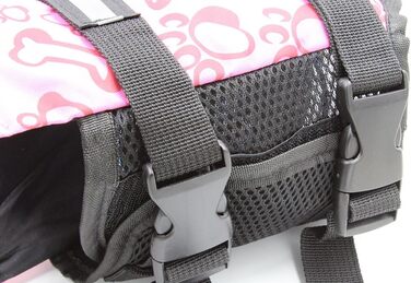 Жилет для собак Snik-S з світловідбиваючими смугами та регульованим поясом, плаваючий жилет для собак з короткою мордою (Мопс, Бульдог, Пудель), XS, рожевий