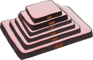 Клітка для собак Ellie-Bo, 71 x 48 см, лежанка, коричнева кордурна стінка та рожеве штучне хутро