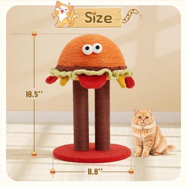 Котячий будиночок-кратцбаум Erinnyees, 47 см: милий, функціональний, з сизалевого мотузка для котів