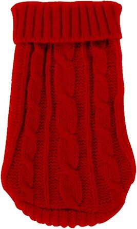 Зимовий пуловер для собак, теплий одяг для маленьких собак, цуценят, котів. В'язаний пуловер для джек-рассел, чихуахуа, шнауцер. Костюми для собак (зелений, розмір S (8) 2–2,5 кг, зелений (XXS(4) 0.5-1.5 кг, червоний)