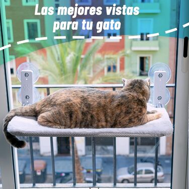 Гамак для кота на вікно, сірий, ліжко + ковдра (30 x 45 см), сірий колір