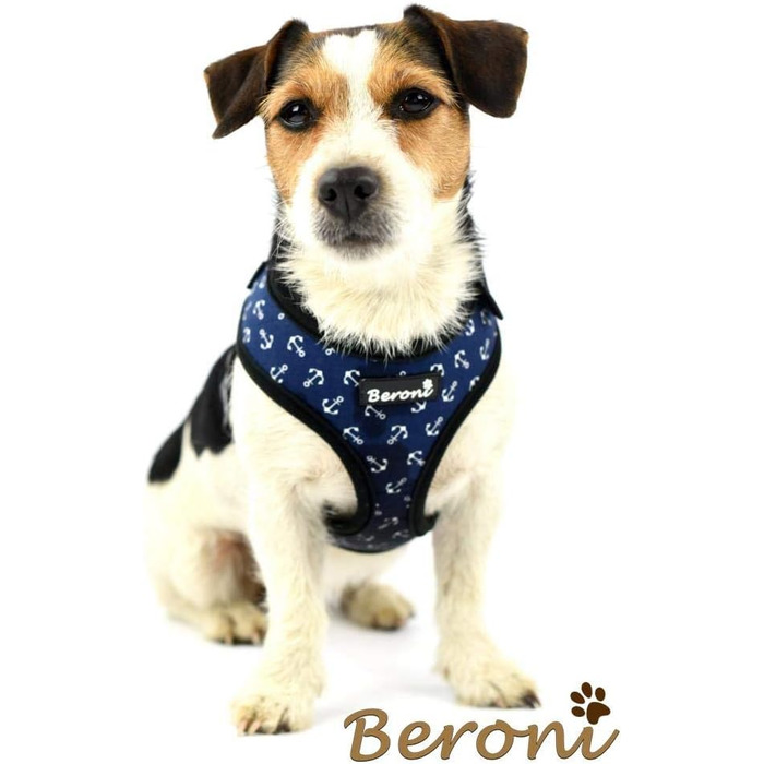 Нашийник для собак Softgeschirr Anker Maritim: м'який, регульований, для відпочинку, розмір L (37-42см/47-63см)