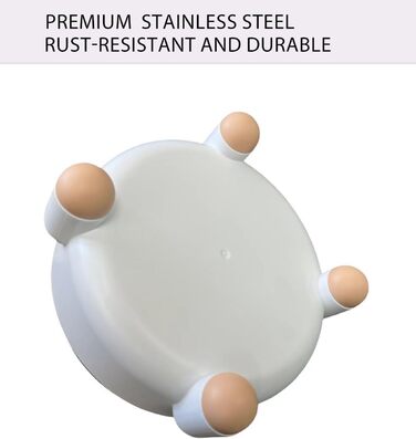 Миски для котів та собак з нержавіючої сталі, антиковзкі, підняті, 2 шт. (Білий)