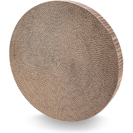 Кігтеточка для котів Petaureus Zylinder з вставкою | Стильна та екологічна | Ø 40 см | Крізь-картон з змінним вкладишем