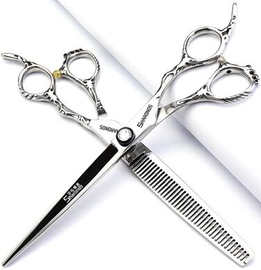 Набір професійних ножиць для перукарів з індивідуальним дизайном (6 дюймів, 4 шт. / 7 дюймів, 3 шт.)