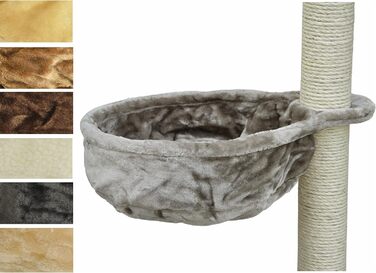 М'яке ліжко-лежанка для котів Nanook, 40 см, сіре. Лежанка-лежанка для котів, платформа для дряпання, аксесуар для котячого дерева.