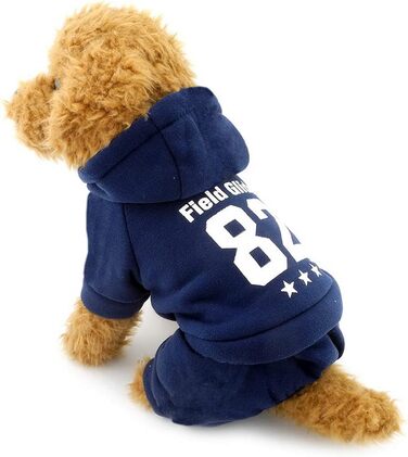 Захисний зимовий комбінезон для собак (L, блакитний) з флісовою підкладкою, теплий, для маленьких собак, бренду Ranphy