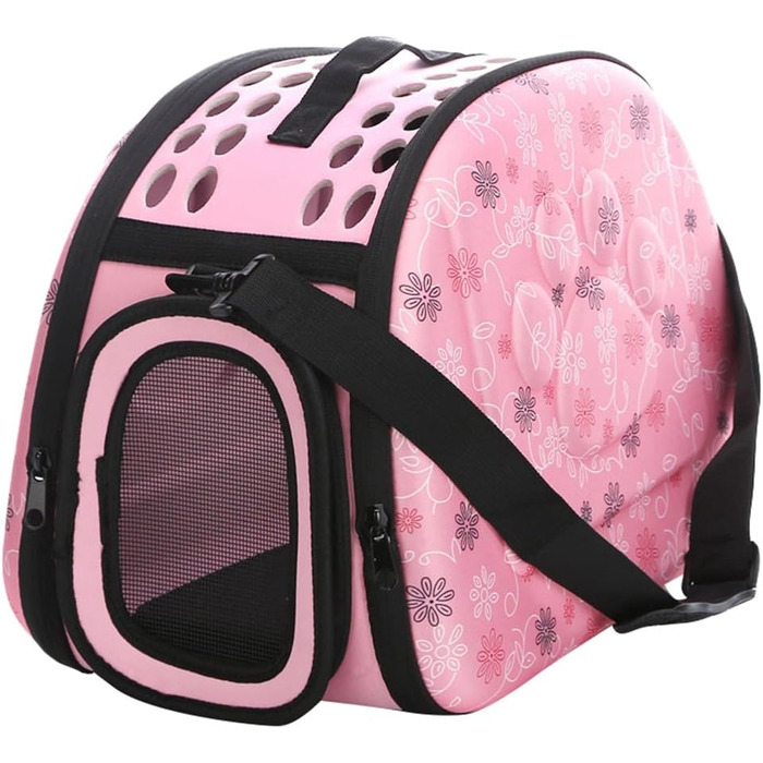 Транспортна сумка Praktisch Schön: дихаюча переноска для котів та собак, рожева, M