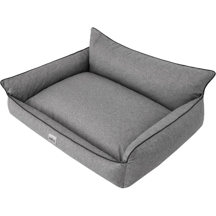 Ліжко для собак Joker L (106 x 80 см) - м'яке, знімний чохол, штучна шкіра (графіт)