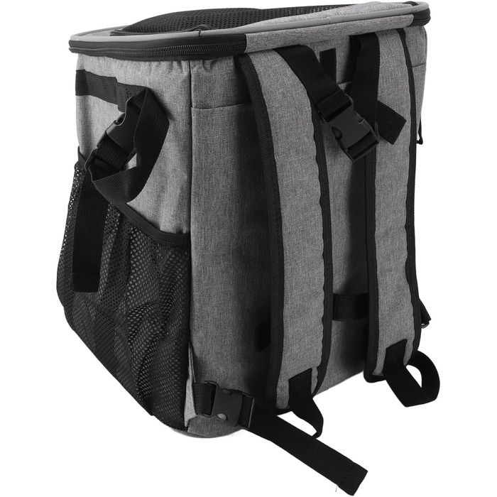 Корзина для собак на велосипед, рюкзак для домашніх тварин та автокрісло для цуценят. Підходить для піших прогулянок, велопоїздок, кемпінгу. М'яка, розширювана, складана, для ролерів, електровелосипедів, велотримачів. Також підходить для котів. Колір: сір