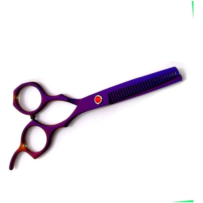 Професійна ножиця для собак, вигнута ножиця для стрижки шерсті, набір ножиць з нержавіючої сталі, для догляду за шерстю тварин (фіолетовий)