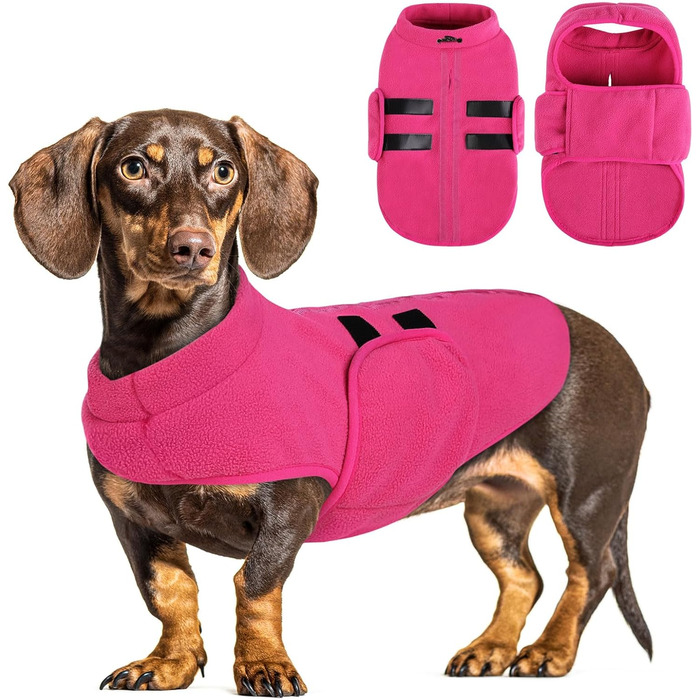Теплий флісовий жилет для собак: рожевий, XS - жилет, сорочка для собак середніх та великих порід