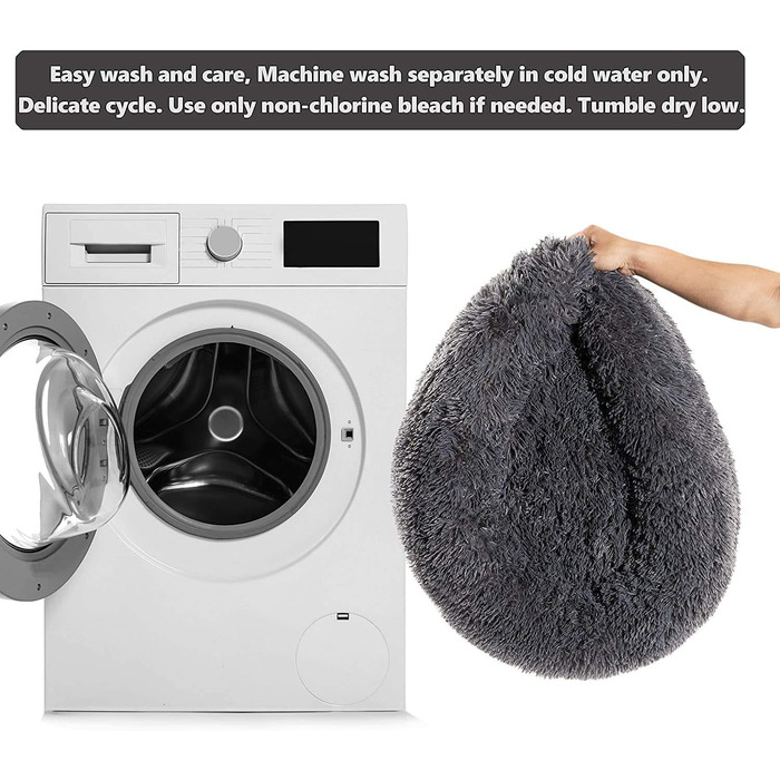 М'яке кругле ліжко для собак Antistress, корзина для собак, плюшеве ліжко для домашніх тварин, зручне та миється. Ліжко-корзина для собак маленьких, середніх та великих порід (90 * 90 см, темно-сірий)