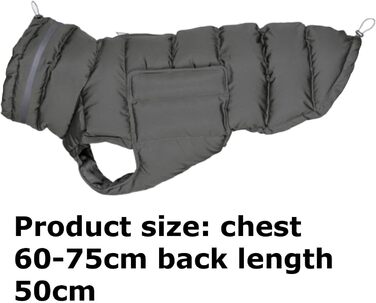 Зимовий одяг для собак: тепла куртка, жилет, одяг для великих собак, сірий колір