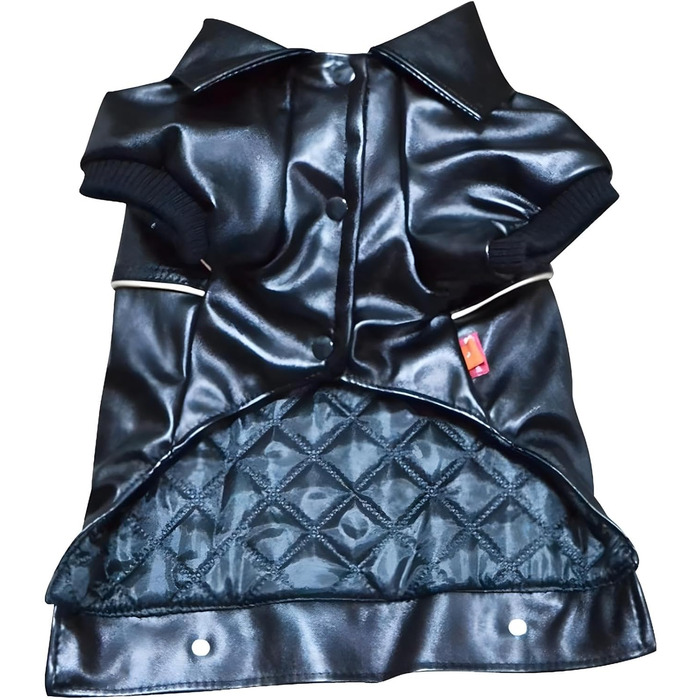 Зимовий теплий одяг для собак NIULA, мотоциклетний, з PU-шкіри, водонепроникний, розмір XXL