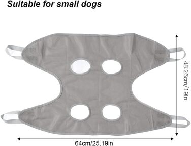 Гамак для грумінгу собак та котів, рушник для сушіння, гамак для догляду за тваринами з ножицями (Сірий, S)