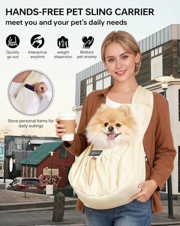 Сумка-переноска для собак і котів, жовта, до 5,4 кг, ергономічна, для прогулянок та подорожей