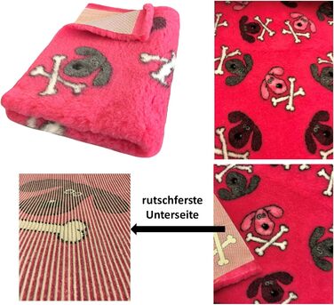 Лежанка для собак Elropet Premium 30mm: неслизька, для маленьких та великих собак, розміри S (80x50 см), колір рожевий (Vet Bed)