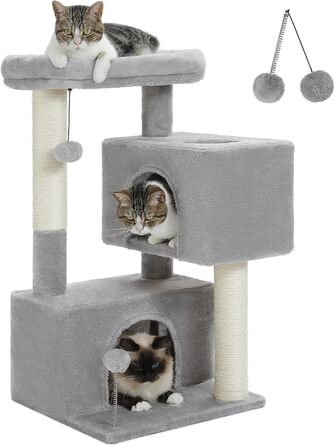 Котячий будиночок Petpela Gray - сучасний когтетоп сірого кольору