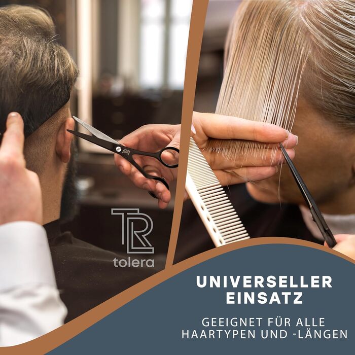 Набір професійних перукарських ножиць з гребінцем та екіпежем | Ножиці для стрижки та проріджування волосся - гострі та точні - унісекс перукарські ножиці та ножиці для проріджування
