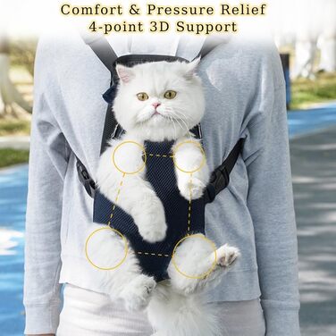 Рюкзак для собак 6.5-8.2 кг, рюкзак-переноска для тварин, чорний XL, для кемпінгу та подорожей