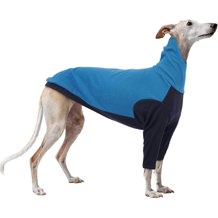 Теплий плед-мандель для whippet, greyhound та інших породистих собак. Плед-кокон, теплий одяг для собак, блакитний, розмір S