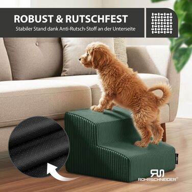 Сходи для домашніх тварин Rohrschneider, маленькі, з пінопластовим наповненням, що миються (Зелений)