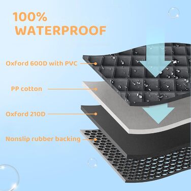 Захист для заднього сидіння автомобіля від собак: водовідштовхувальний, антицарапинний, з боковими захистами та оглядовим вікном