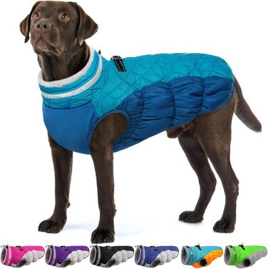 Теплий водонепроникний жилет для собак з інтегрованим шлейкою та світловідбиваючими елементами. Зелений, XL