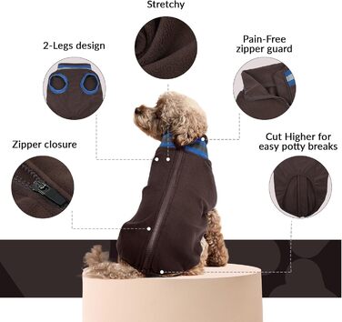 Теплий зимовий теплий костюм для собак середнього розміру, теплий костюм для собак на осінь/зиму (колір: коричневий, розмір: M)