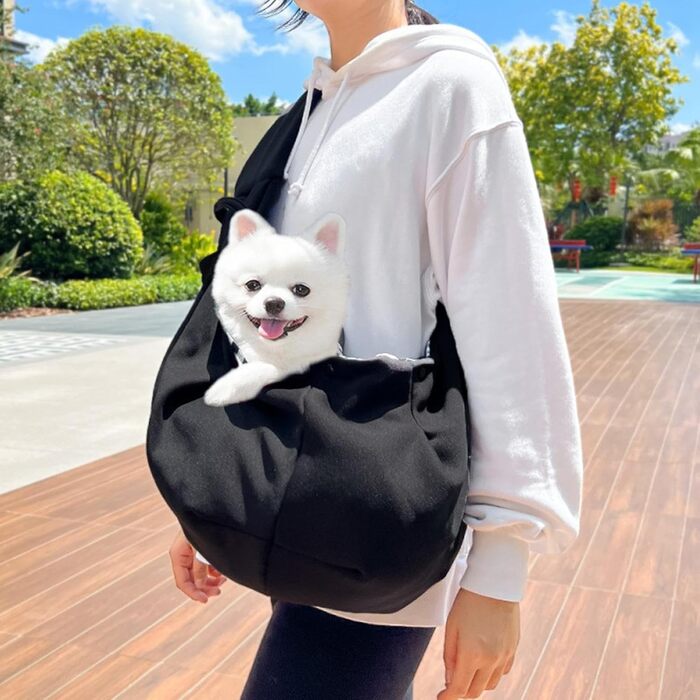 Сумка-слінг для собак та котів, чорна | Зручна переноска для тварин, для прогулянок та подорожей