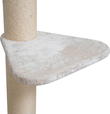 Універсальний лежак для котів HAPPYPET XL 55 см, сірий, 600г плюш, до 15 кг – заміна для когтеточки, міцна основа