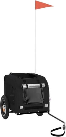 Причіп для велосипеда для собак, чорний, Oxford-Gewebe та залізо, LH82839