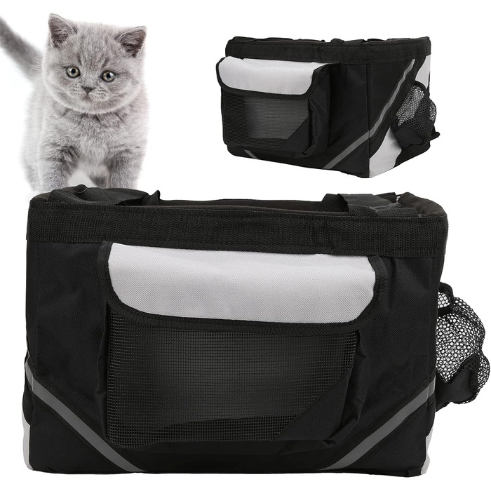 Знімний велосипедний кошик для собак HEEPDD, передня велосипедна сумка, м'який переносник для тварин