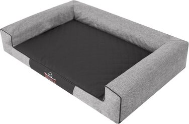Крісло-лежанка для собак, 80 x 55 см, графіт - м'яке ліжко для домашнього улюбленця