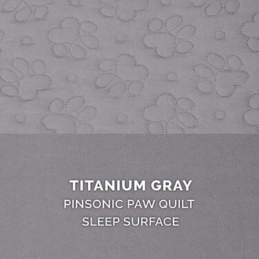 Ліжко для собак Furhaven великого розміру з ортопедичним матрацом, стиль дивана, знімний, пральний чохол (76 x 51 x 15 см, сірий титан)