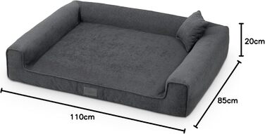 Килимок для собак Sofi Grosse - м'який, зносостійкий, миючий (XL, 110x85 см, графітовий)