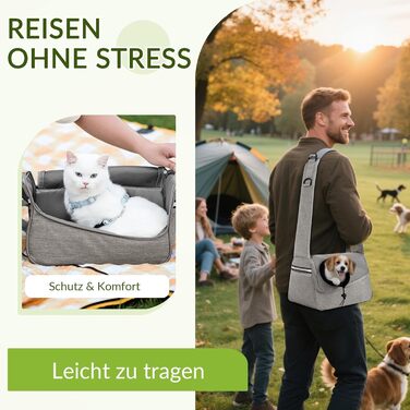 Сумка-переноска для собак та котів ALLSOPETS, сірого кольору, до 5 кг