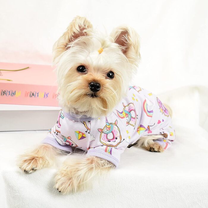 Піжама для собак - літня, для дрібних порід (Чихуахуа, Йоркширський тер'єр), унісекс, м'яка, еластична, для котів та собак