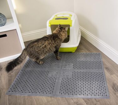 Килимок для туалету кота Petlinks Purr-FECT Paws, XL, сірий