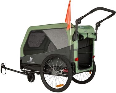 Причеп для собак Cruvado Knuffelwuff: фальш, легкий, стабільний, до 45 кг, з безпековою лінією та від комарами