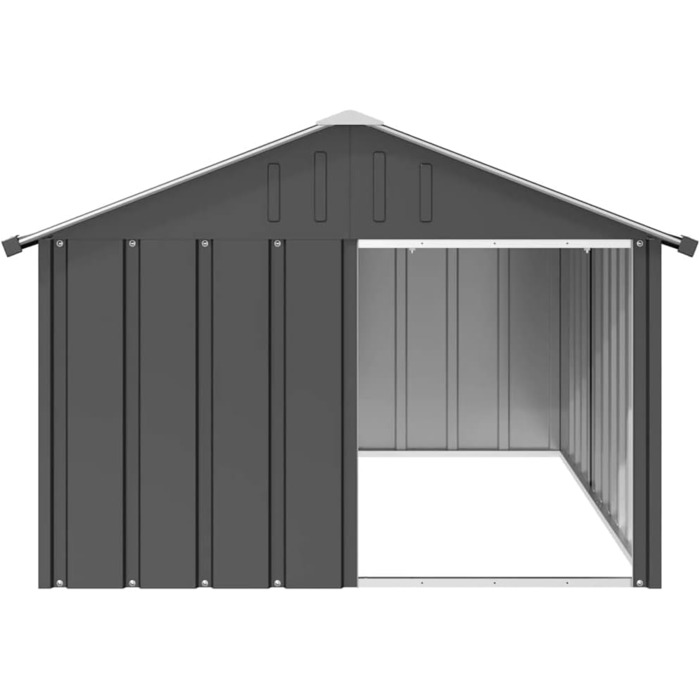 Будка для собаки vidaXL антрацитова 116,5x153x81,5 см, оцинкована сталь