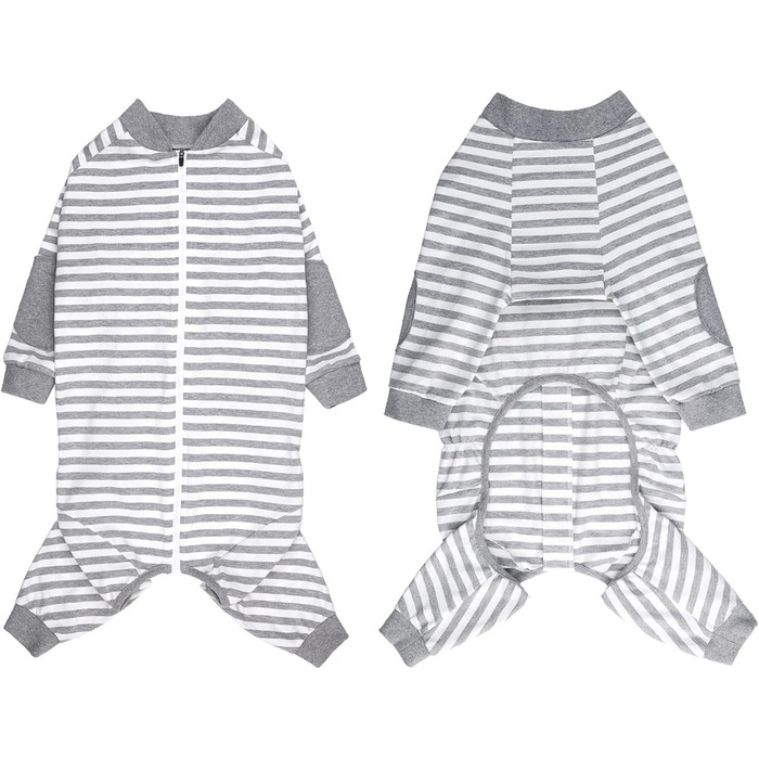 Піжама для собак BT Bear, плюшевий комбінезон для собак середнього та великого розміру, зручна, м'яка, дихаюча, на блискавці